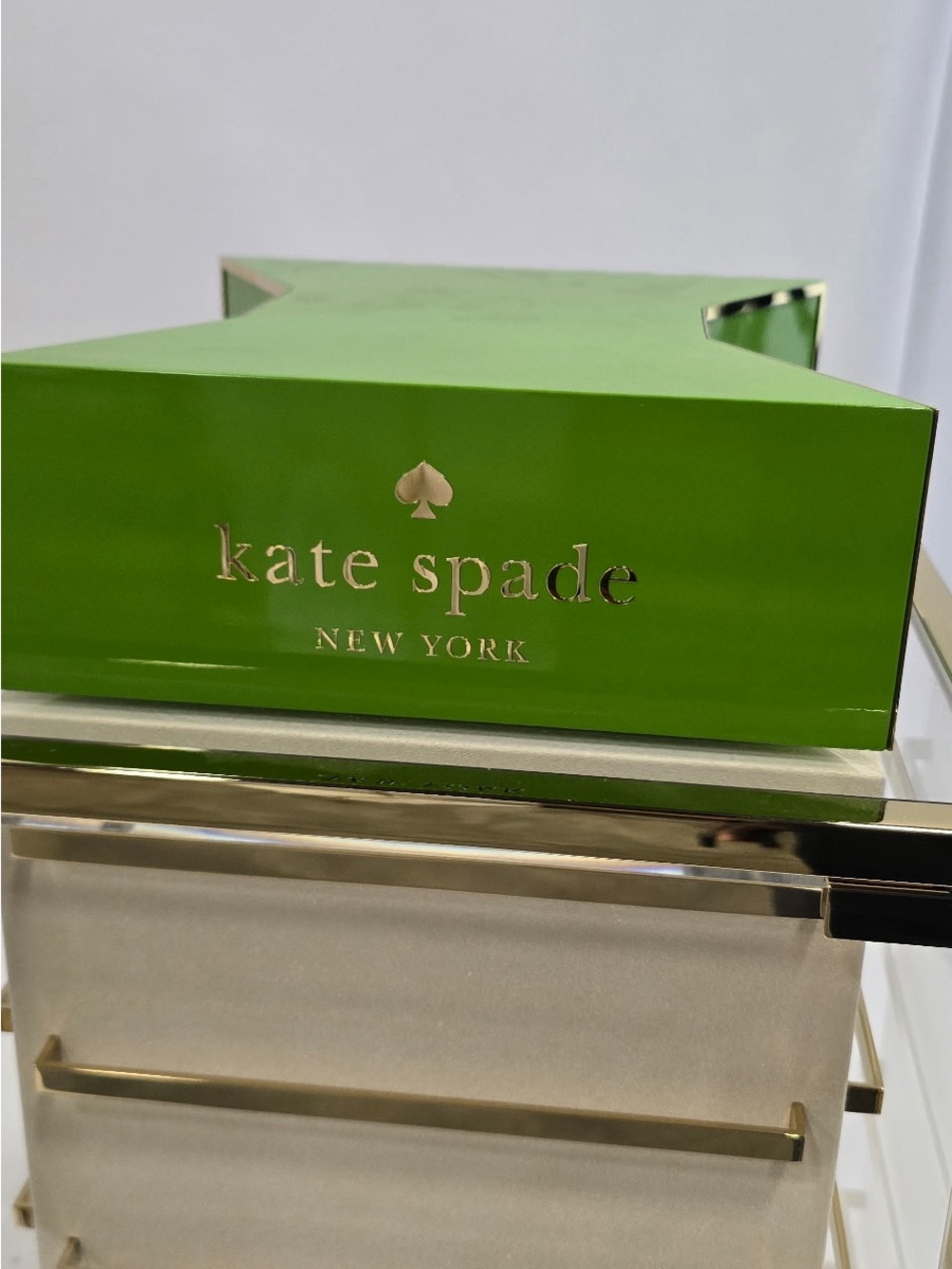 kate spade Green Star Accent Box with Gold Logo